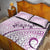 Pasifika Festival Quilt Bed Set Tribal Pattern Lilac Version