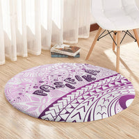 Pasifika Festival Round Carpet Tribal Pattern Lilac Version LT01 - Polynesian Pride