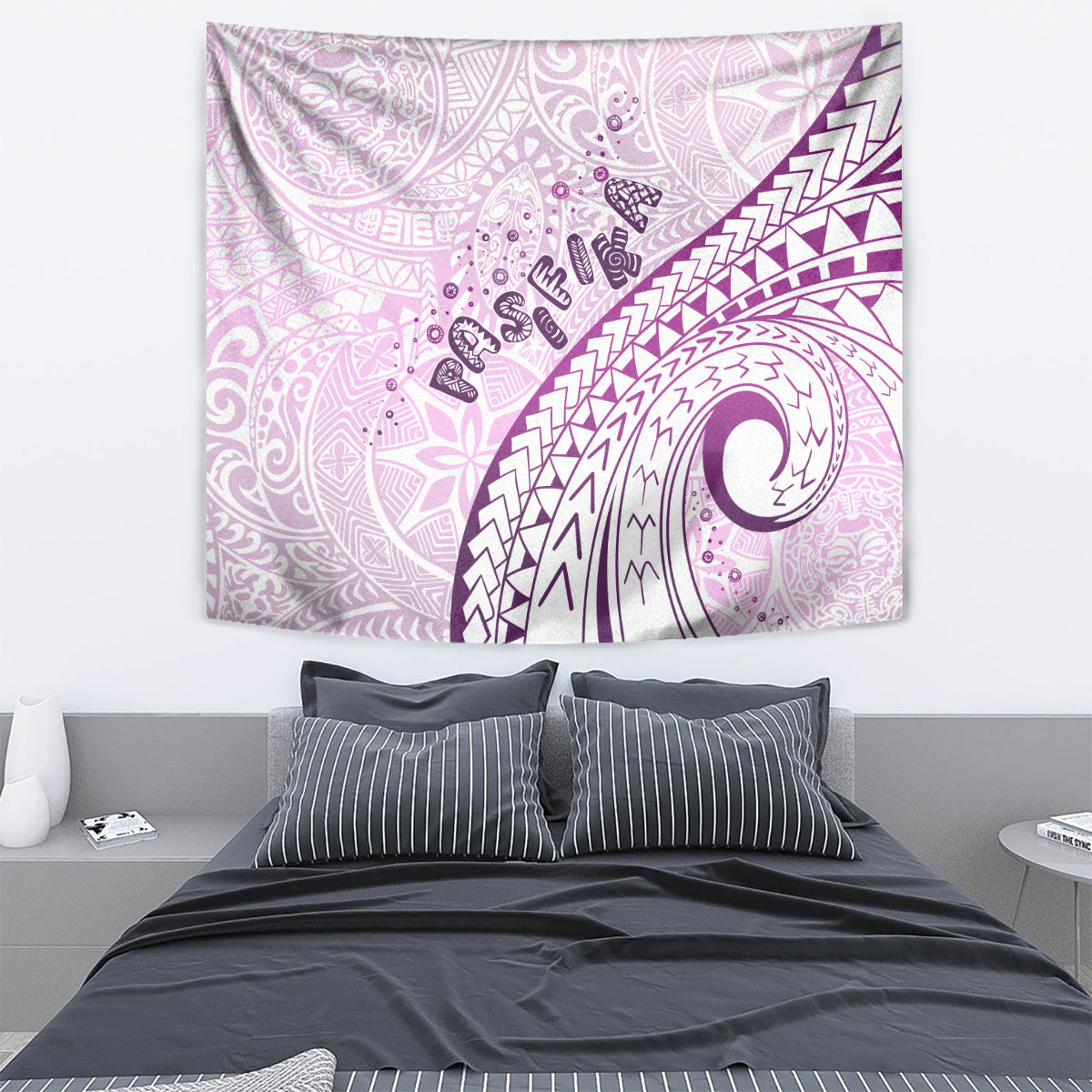 Pasifika Festival Tapestry Tribal Pattern Lilac Version