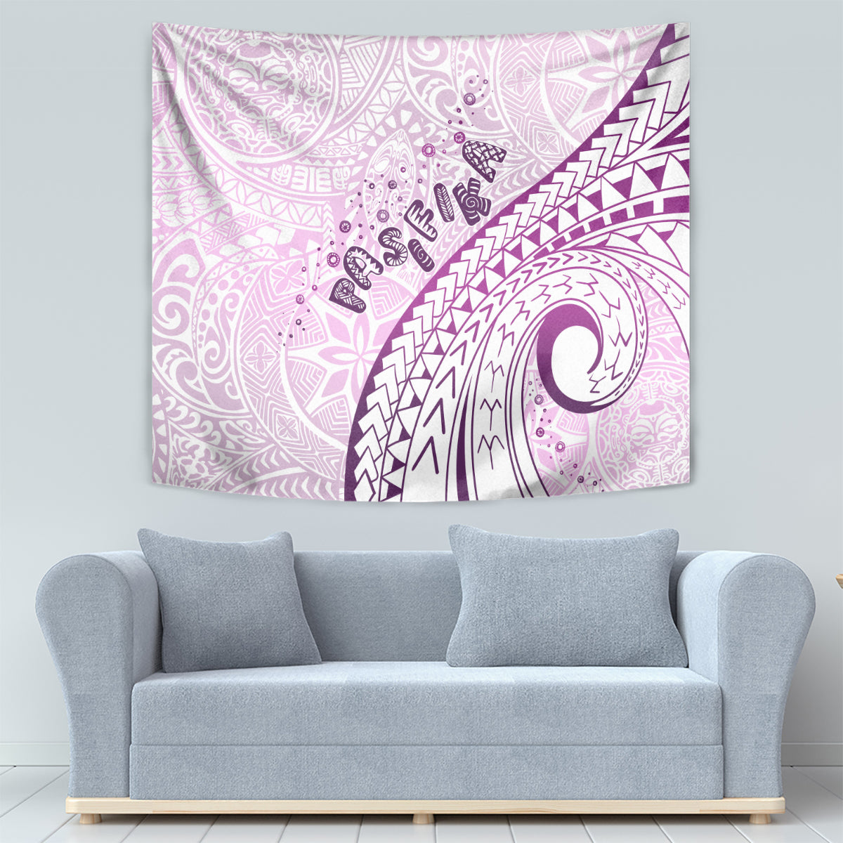 Pasifika Festival Tapestry Tribal Pattern Lilac Version