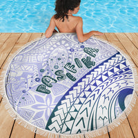 Pasifika Festival Beach Blanket Tribal Pattern Violet Version