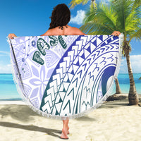 Pasifika Festival Beach Blanket Tribal Pattern Violet Version