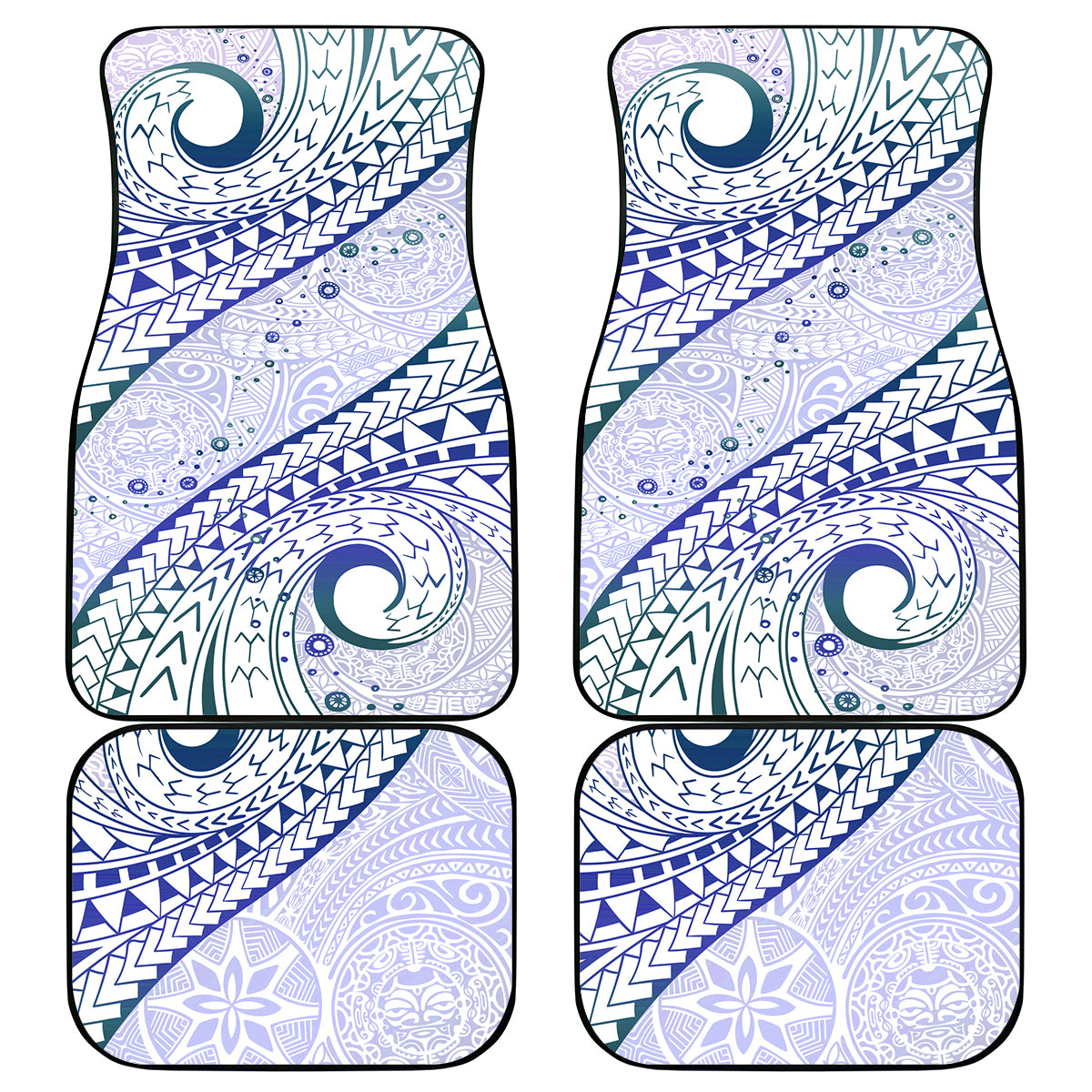 Pasifika Festival Car Mats Tribal Pattern Violet Version