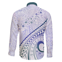 Pasifika Festival Family Matching Tank Maxi Dress and Hawaiian Shirt Tribal Pattern Violet Version LT01 - Polynesian Pride