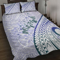 Pasifika Festival Quilt Bed Set Tribal Pattern Violet Version