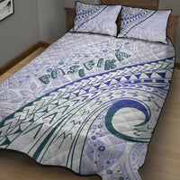 Pasifika Festival Quilt Bed Set Tribal Pattern Violet Version