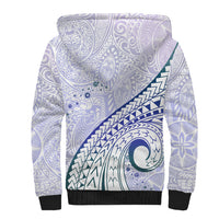 Pasifika Festival Sherpa Hoodie Tribal Pattern Violet Version LT01 - Polynesian Pride