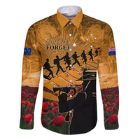 ANZAC Day 2024 Family Matching Summer Maxi Dress and Hawaiian Shirt Silver Fern With A Trumpet Soldier LT01 Dad's Shirt - Long Sleeve Art - Polynesian Pride