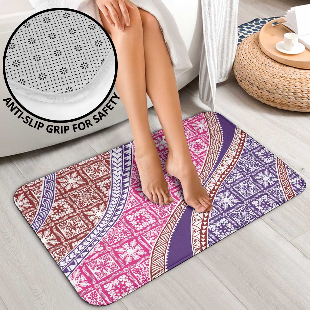 Hawaiian Quilt Pattern Bathroom Set Sweet Color Mixed - Polynesian Pride