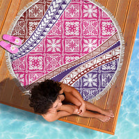 Hawaiian Quilt Pattern Beach Blanket Sweet Color Mixed - Polynesian Pride