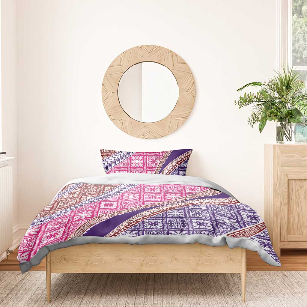 Hawaiian Quilt Pattern Bedding Set Sweet Color Mixed - Polynesian Pride