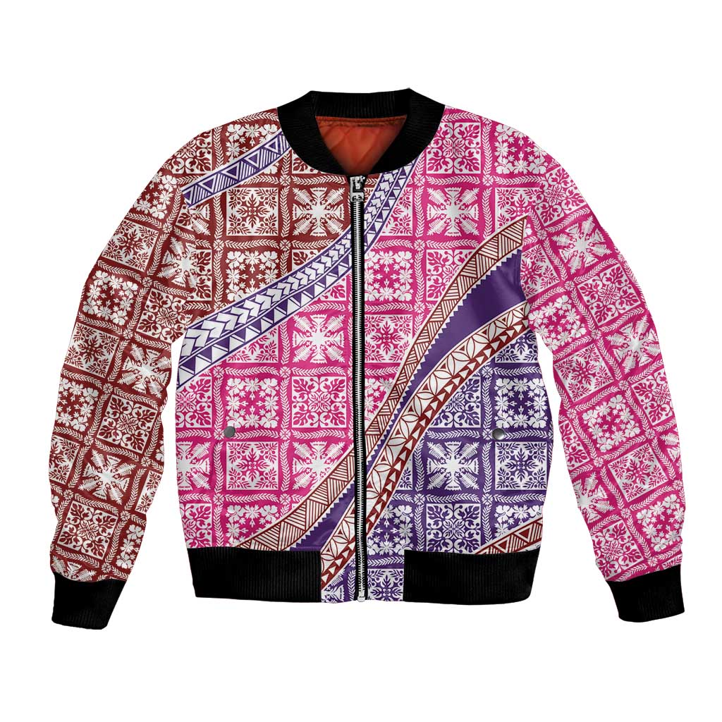 Hawaiian Quilt Pattern Bomber Jacket Sweet Color Mixed - undefined