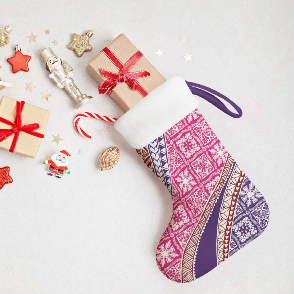 Hawaiian Quilt Pattern Christmas Stocking Sweet Color Mixed - Polynesian Pride