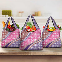 Hawaiian Quilt Pattern Grocery Bag Sweet Color Mixed - Polynesian Pride
