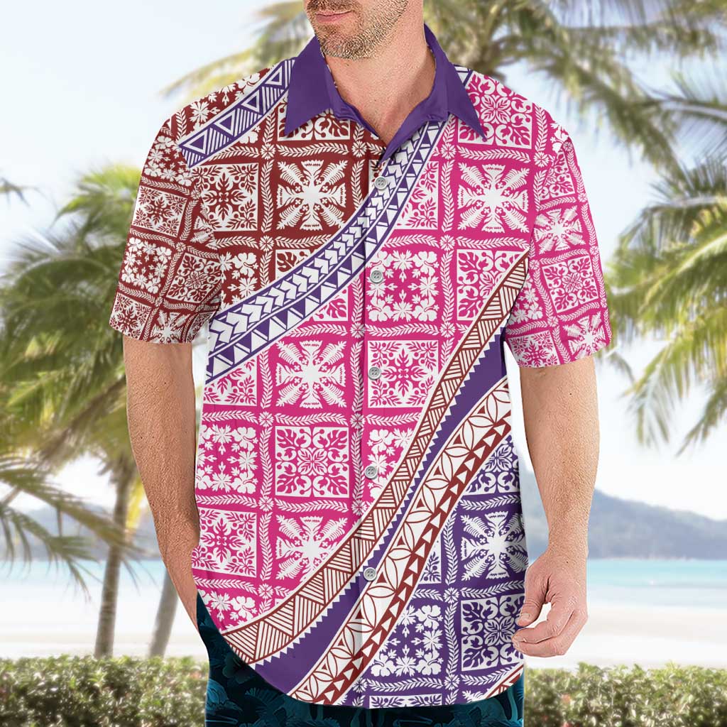 Hawaiian Quilt Pattern Hawaiian Shirt Sweet Color Mixed - Polynesian Pride