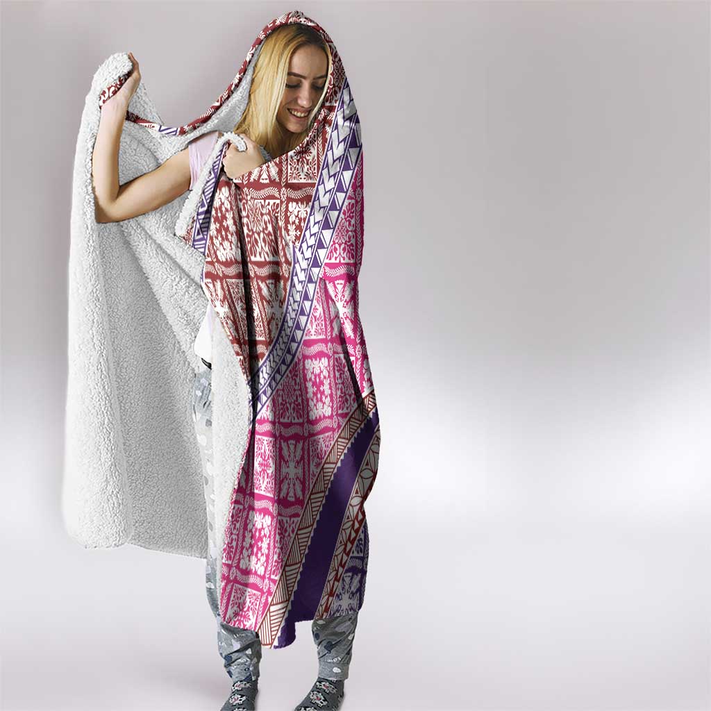 Hawaiian Quilt Pattern Hooded Blanket Sweet Color Mixed - Polynesian Pride