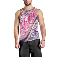 Hawaiian Quilt Pattern Men Tank Top Sweet Color Mixed - Polynesian Pride