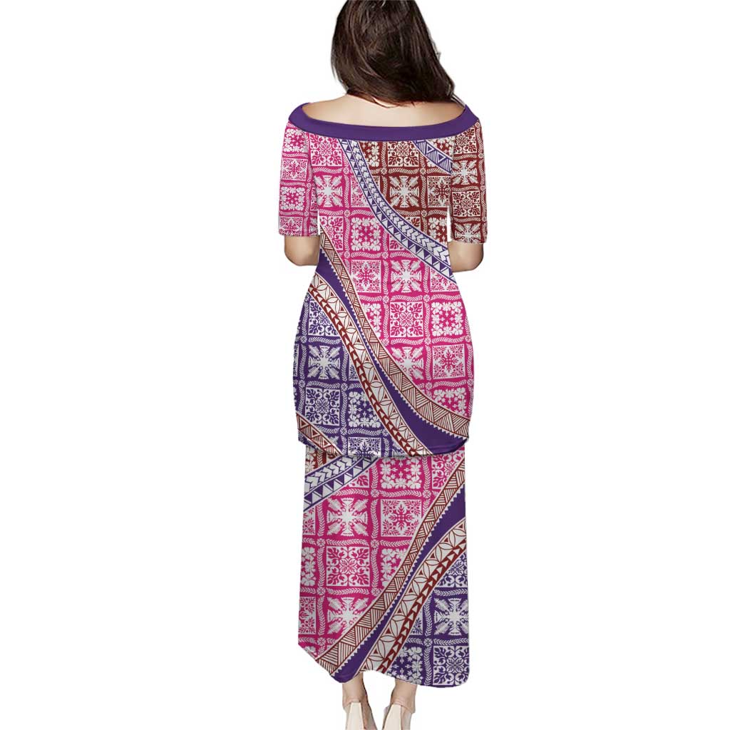 Hawaiian Quilt Pattern Puletasi Sweet Color Mixed - Polynesian Pride