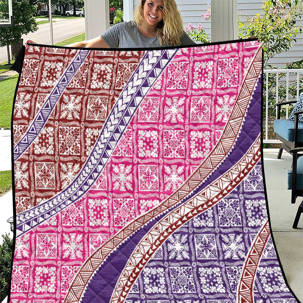 Hawaiian Quilt Pattern Quilt Sweet Color Mixed LT01 Pink - Polynesian Pride