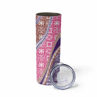 Hawaiian Quilt Pattern Skinny Tumbler Sweet Color Mixed - Polynesian Pride