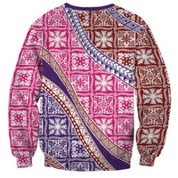 Hawaiian Quilt Pattern Sweatshirt Sweet Color Mixed - Polynesian Pride