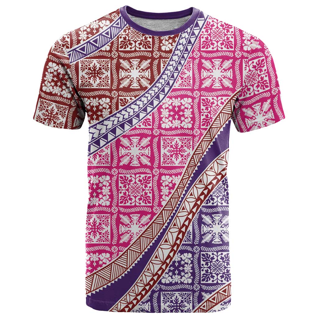 Hawaiian Quilt Pattern T Shirt Sweet Color Mixed - Polynesian Pride