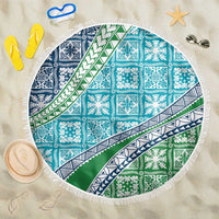 Hawaiian Quilt Pattern Beach Blanket Fresh Color Mixed - Polynesian Pride