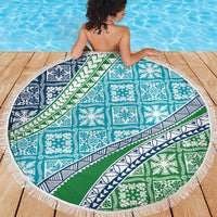 Hawaiian Quilt Pattern Beach Blanket Fresh Color Mixed - Polynesian Pride