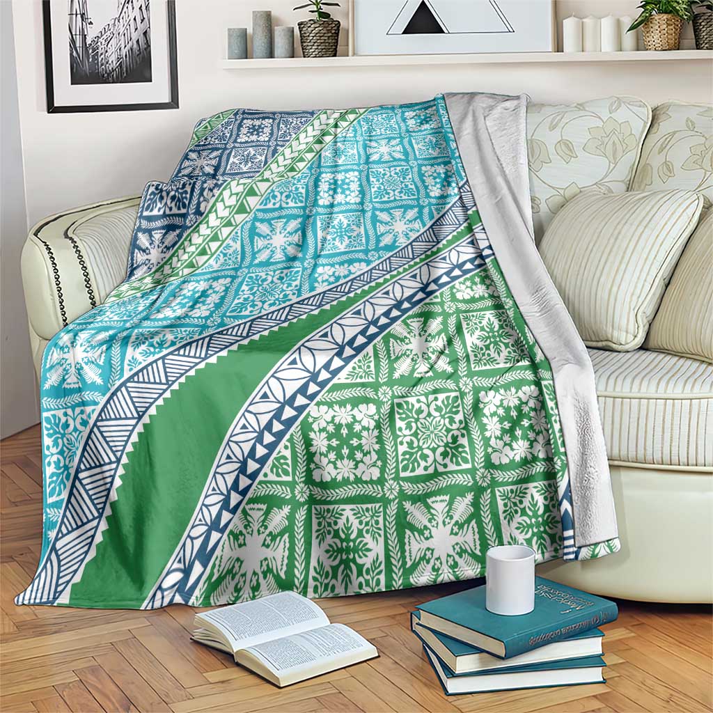 Hawaiian Quilt Pattern Blanket Fresh Color Mixed - Polynesian Pride