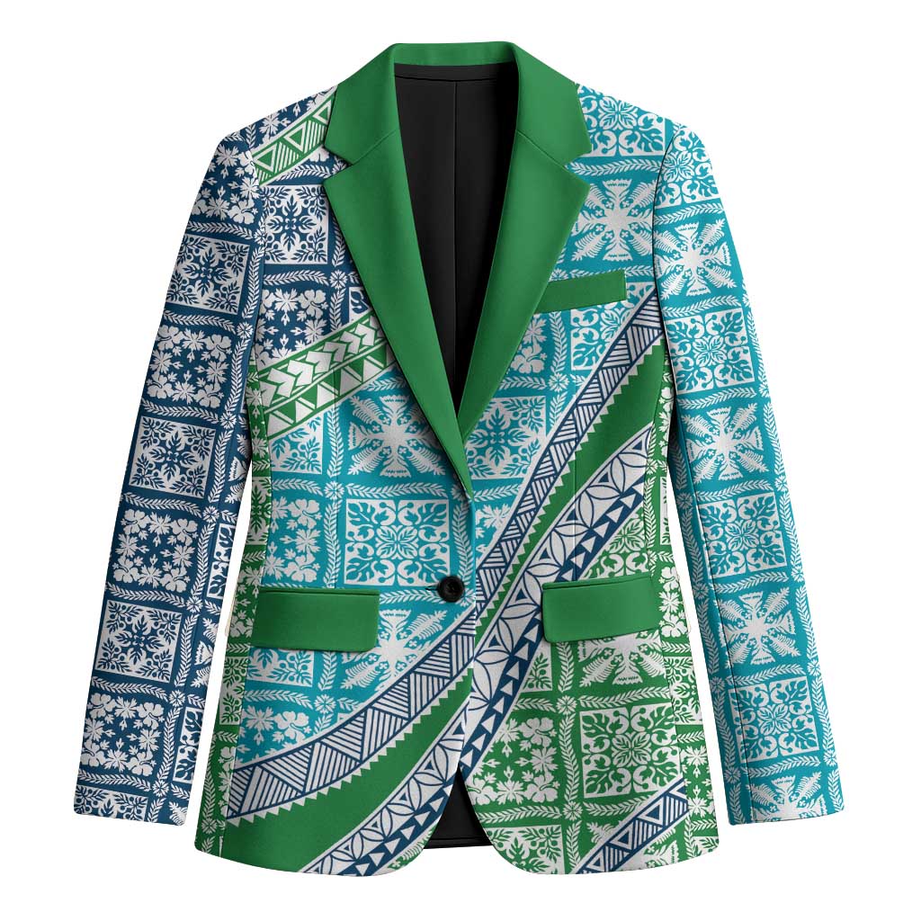 Hawaiian Quilt Pattern Blazer Fresh Color Mixed - Polynesian Pride