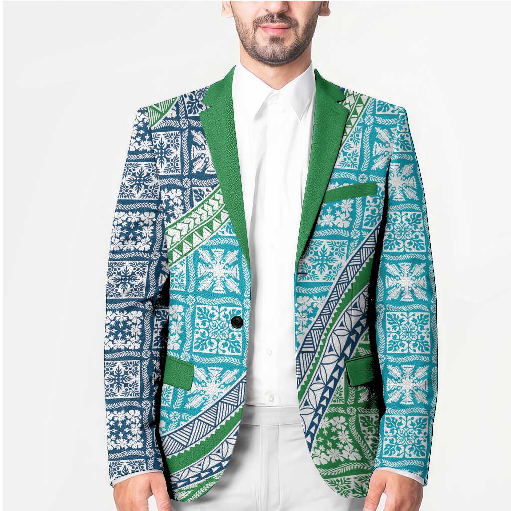 Hawaiian Quilt Pattern Blazer Fresh Color Mixed - Polynesian Pride