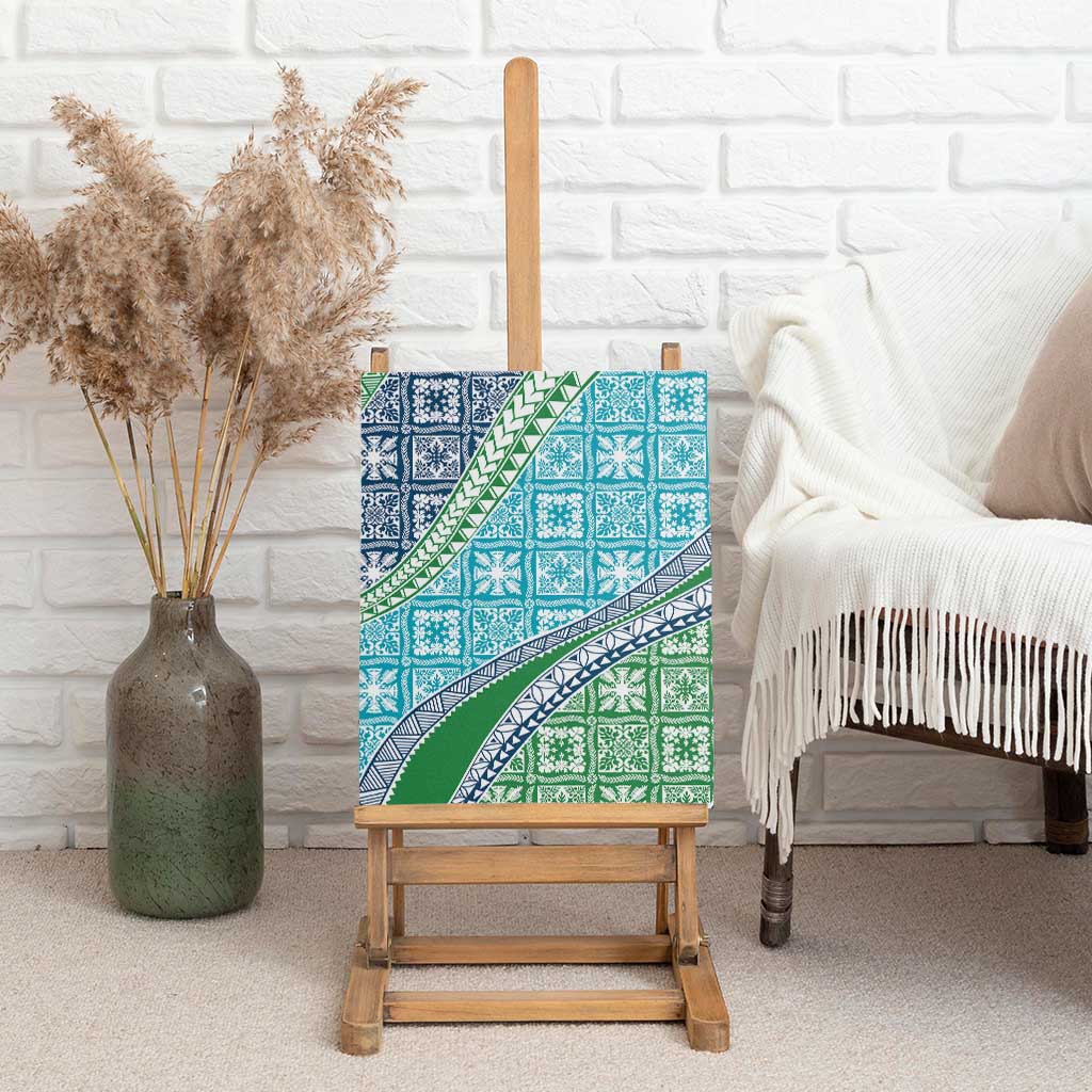 Hawaiian Quilt Pattern Canvas Wall Art Fresh Color Mixed - Polynesian Pride