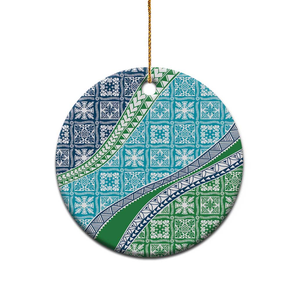 Hawaiian Quilt Pattern Ceramic Ornament Fresh Color Mixed - Polynesian Pride