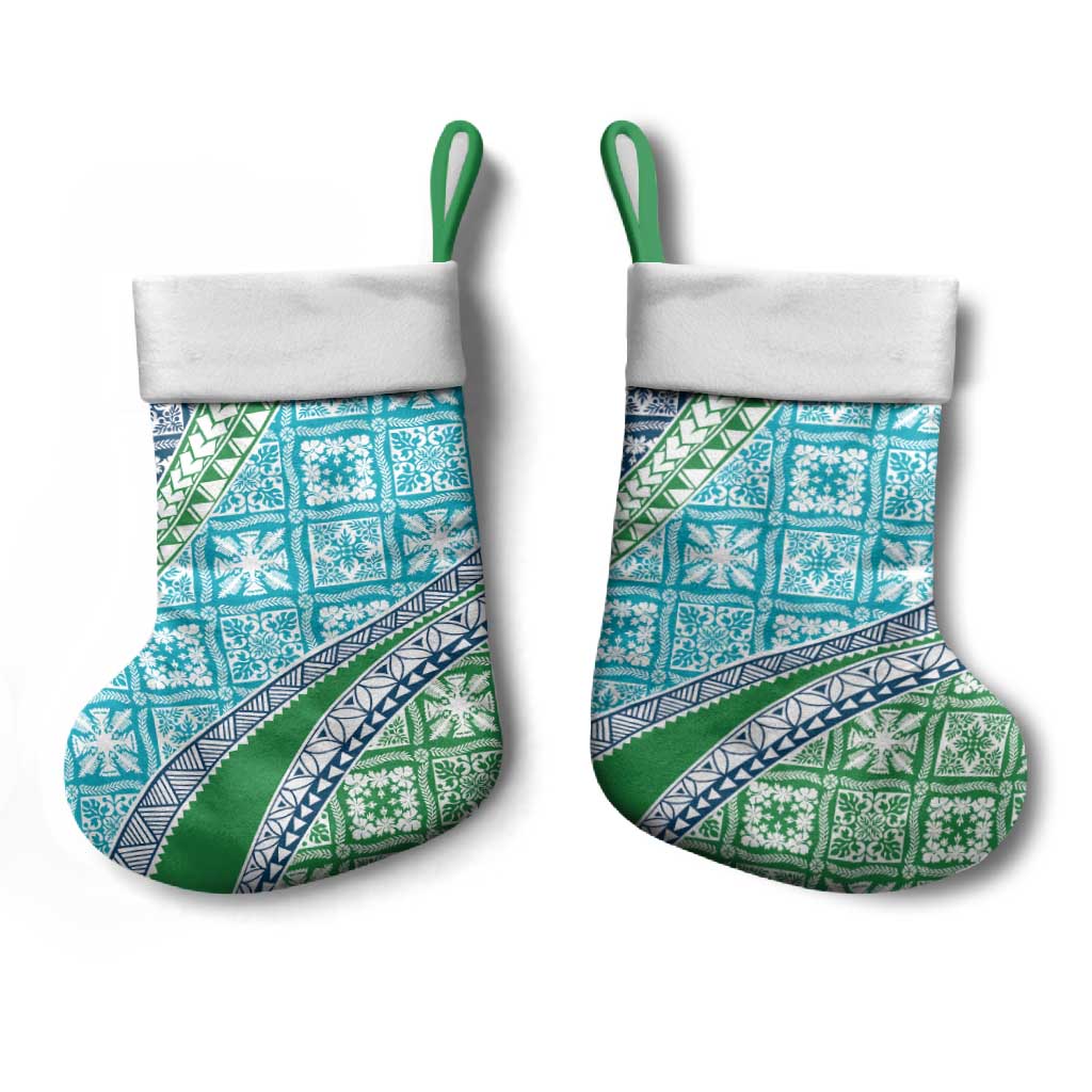 Hawaiian Quilt Pattern Christmas Stocking Fresh Color Mixed - Polynesian Pride