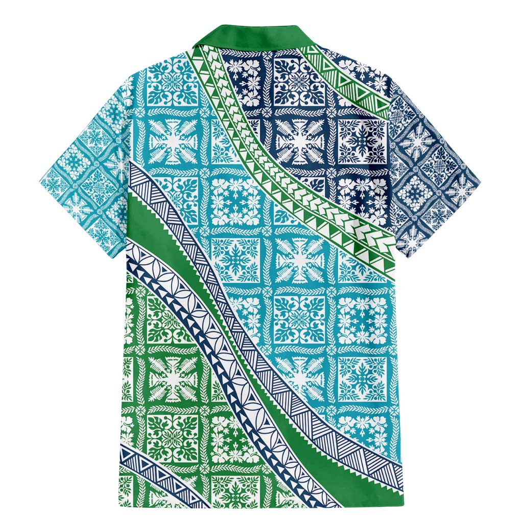 Hawaiian Quilt Pattern Family Matching Mermaid Dress and Hawaiian Shirt Fresh Color Mixed - Polynesian Pride