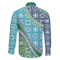 Hawaiian Quilt Pattern Family Matching Summer Maxi Dress and Hawaiian Shirt Fresh Color Mixed - Polynesian Pride