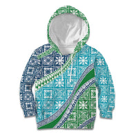 Hawaiian Quilt Pattern Kid Hoodie Fresh Color Mixed - Polynesian Pride