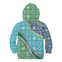 Hawaiian Quilt Pattern Kid Hoodie Fresh Color Mixed - Polynesian Pride