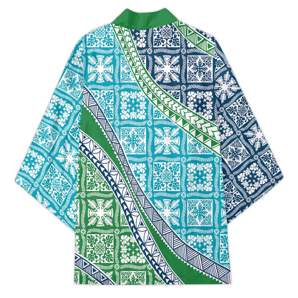 Hawaiian Quilt Pattern Kimono Fresh Color Mixed - Polynesian Pride