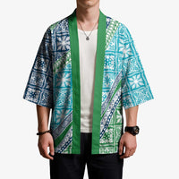 Hawaiian Quilt Pattern Kimono Fresh Color Mixed - Polynesian Pride