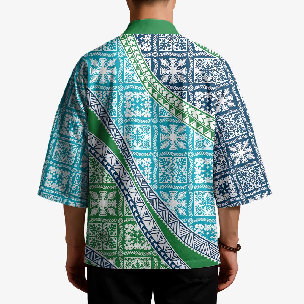 Hawaiian Quilt Pattern Kimono Fresh Color Mixed - Polynesian Pride