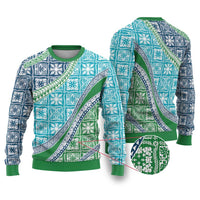 Hawaiian Quilt Pattern Ugly Christmas Sweater Fresh Color Mixed - Polynesian Pride