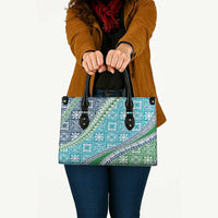 Hawaiian Quilt Pattern Leather Bag Fresh Color Mixed - Polynesian Pride