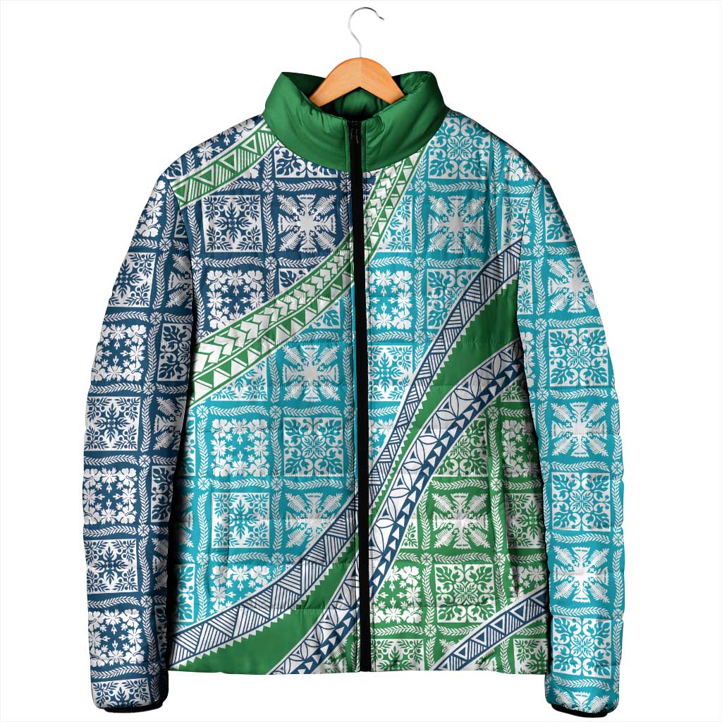 Hawaiian Quilt Pattern Padded Jacket Fresh Color Mixed - Polynesian Pride