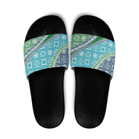 Hawaiian Quilt Pattern Slide Sandals Fresh Color Mixed - Polynesian Pride
