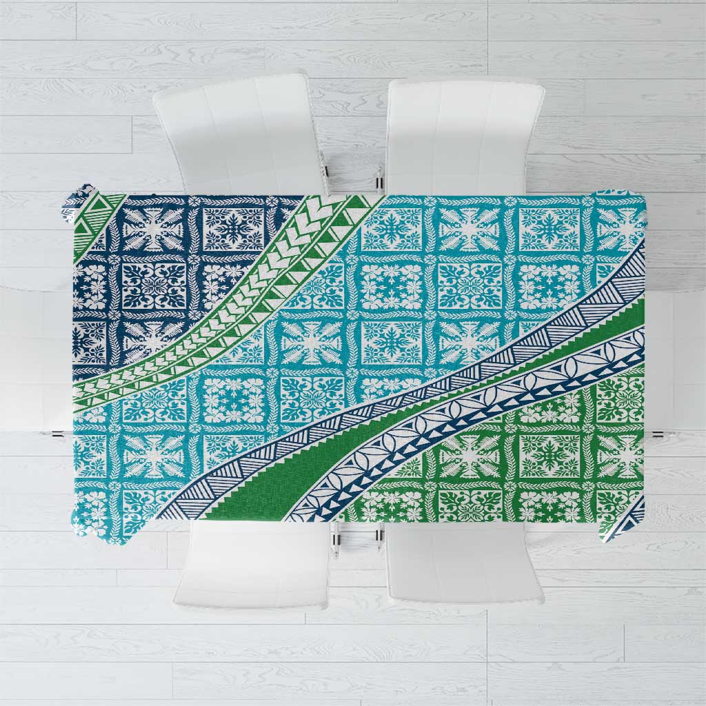 Hawaiian Quilt Pattern Tablecloth Fresh Color Mixed - Polynesian Pride