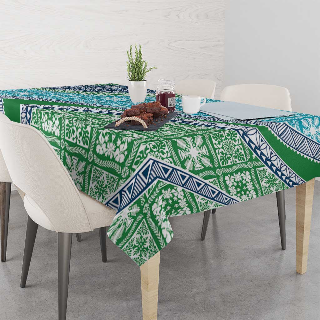 Hawaiian Quilt Pattern Tablecloth Fresh Color Mixed - Polynesian Pride