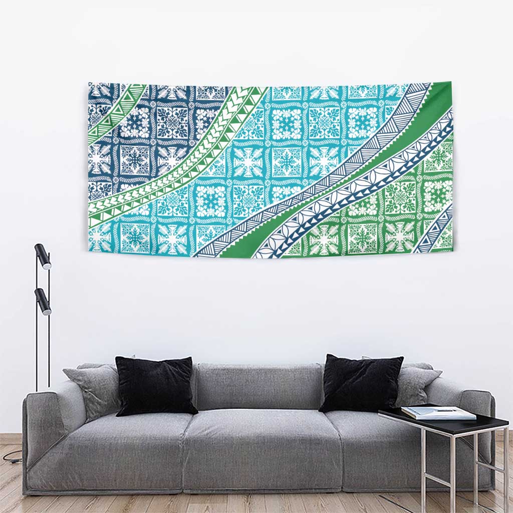 Hawaiian Quilt Pattern Tapestry Fresh Color Mixed - Polynesian Pride