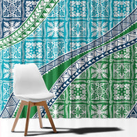 Hawaiian Quilt Pattern Window Curtain Fresh Color Mixed - Polynesian Pride