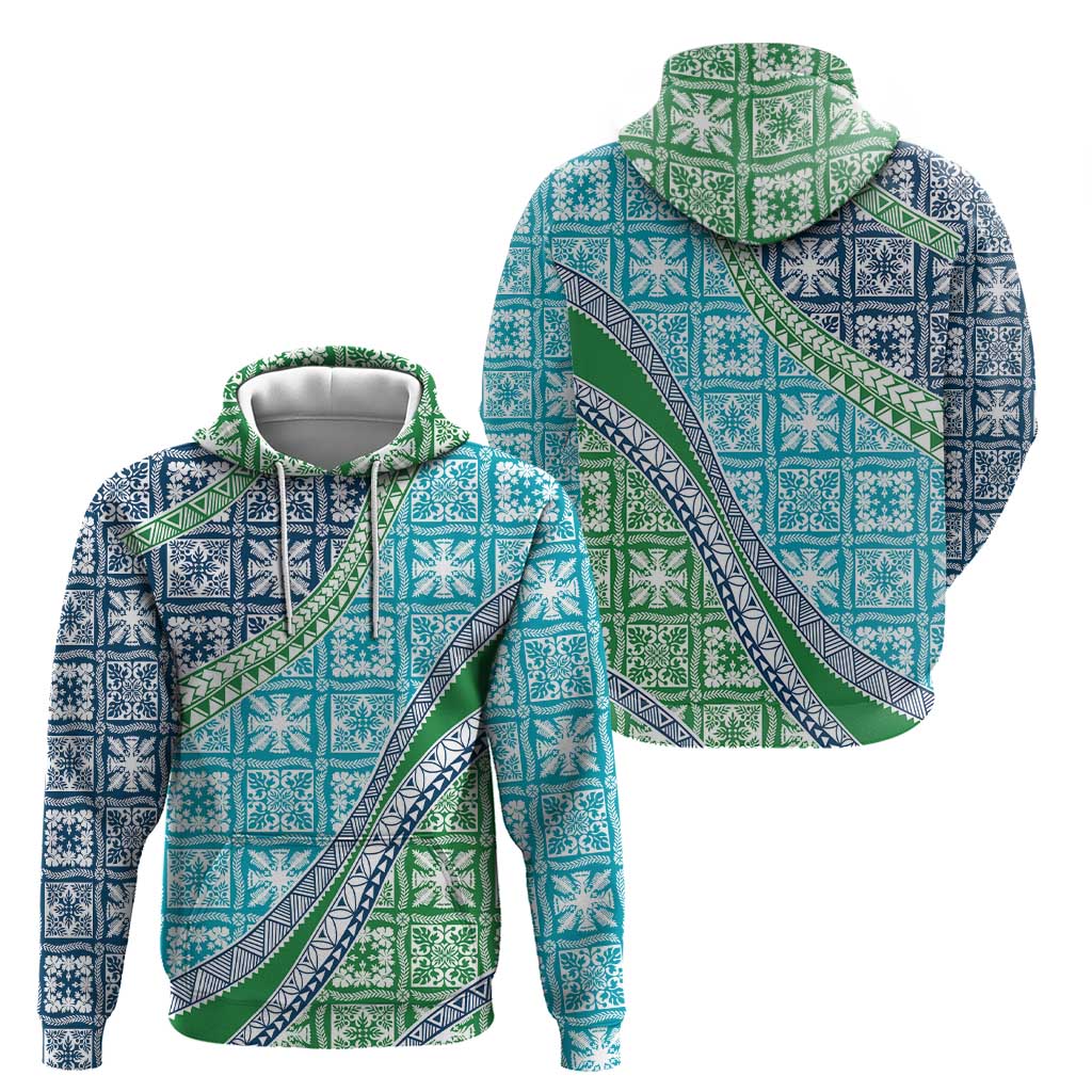 Hawaiian Quilt Pattern Zip Hoodie Fresh Color Mixed - Polynesian Pride